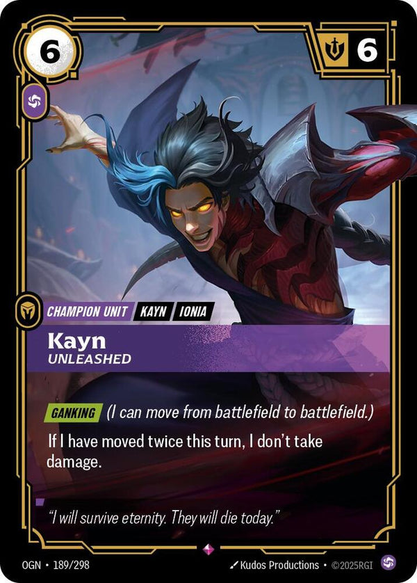 Kayn - Unleashed - Riftbound: League of Legends TCG