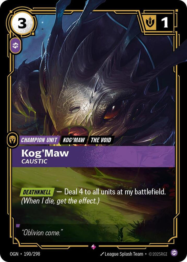 Kog'Maw - Caustic - Riftbound: League of Legends TCG