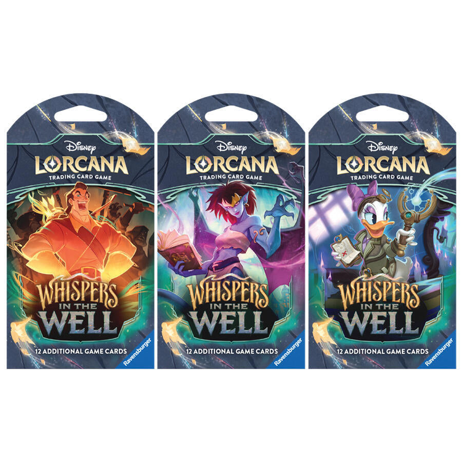 Disney Lorcana: Whispers in the Well Sleeved Booster Pack Art Bundle [Set of 3]