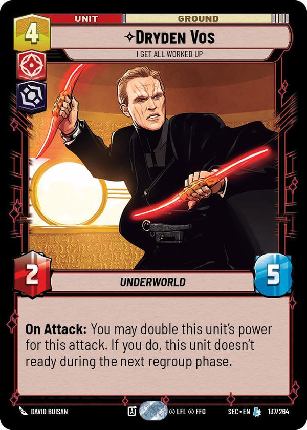 Dryden Vos - I Get All Worked Up - Star Wars Unlimited
