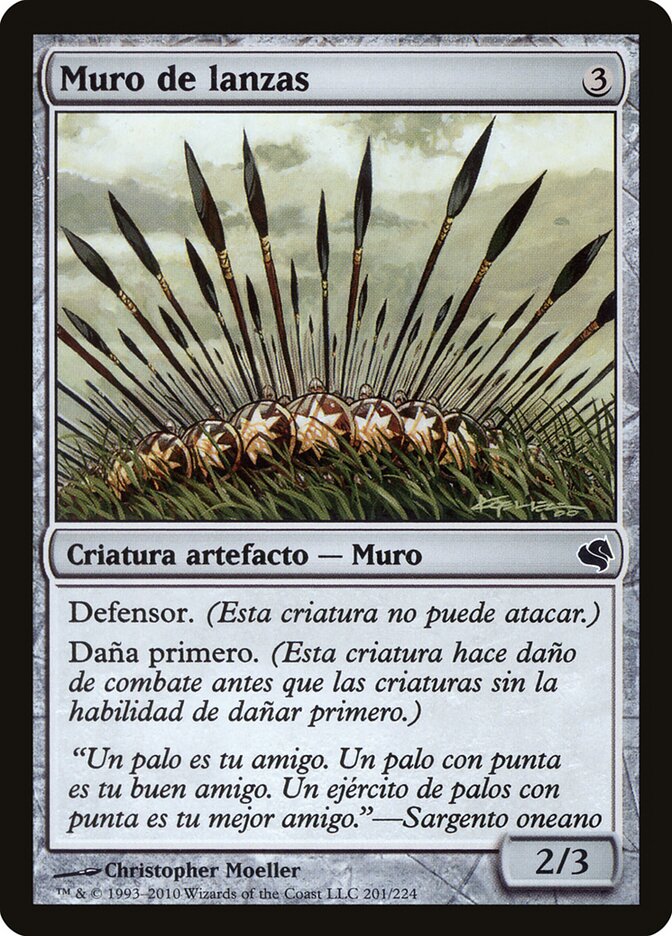 Wall of Spears (Spanish) - "Muro de lanzas"