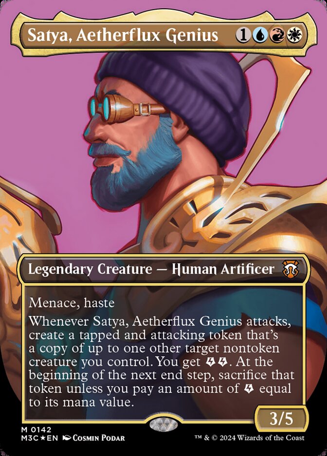 Satya, Aetherflux Genius (Borderless) (Ripple Foil)