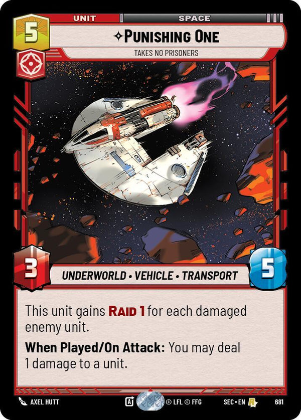 Punishing One - Takes No Prisoners (Foil) (SEC 681) - Star Wars Unlimited