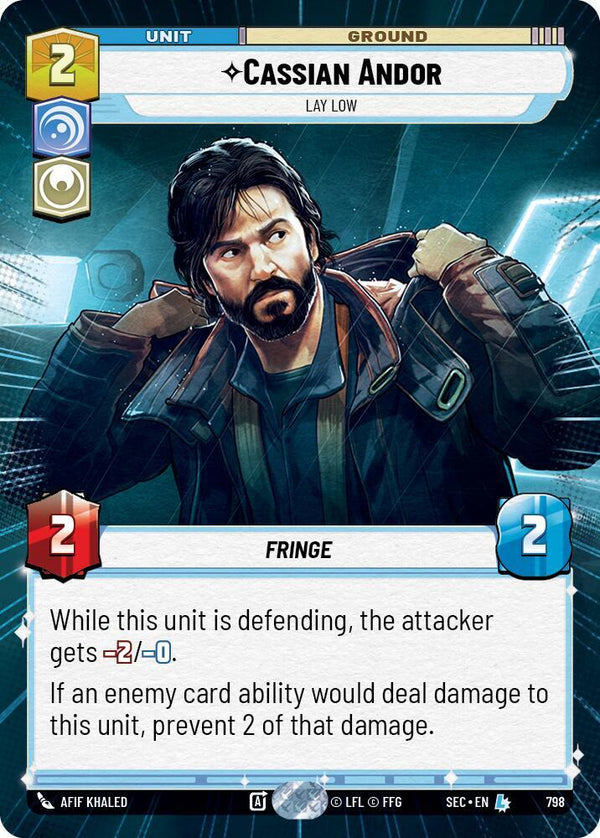 Cassian Andor - Lay Low (Hyperspace Foil) - Star Wars Unlimited