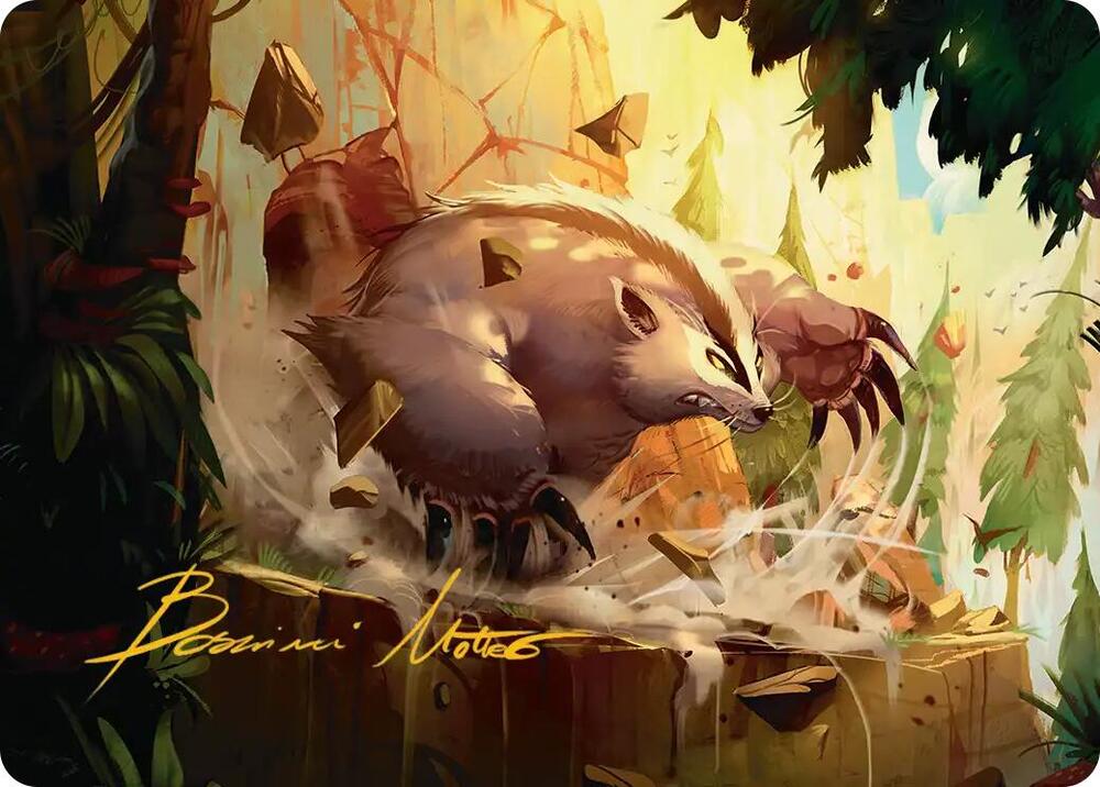 Badgermole Art Card (Gold-Stamped Signature)