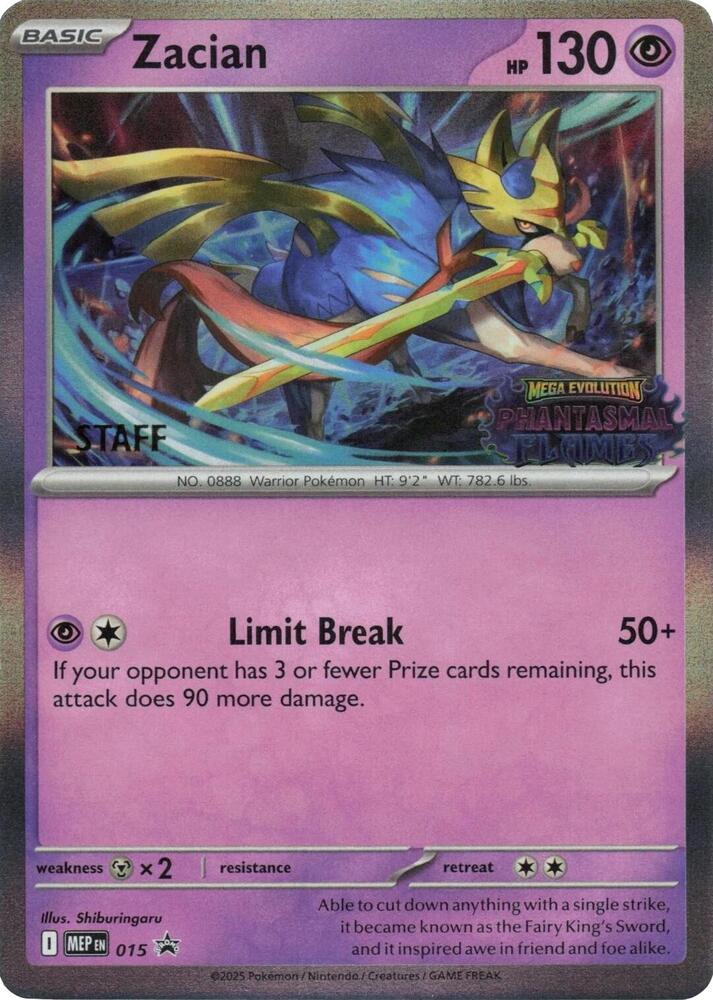 Zacian (Prerelease) [Staff]