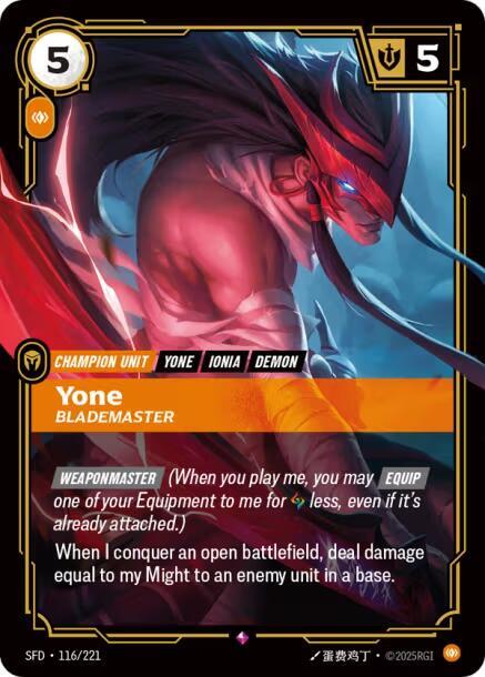 Yone - Blademaster - Riftbound: League of Legends TCG