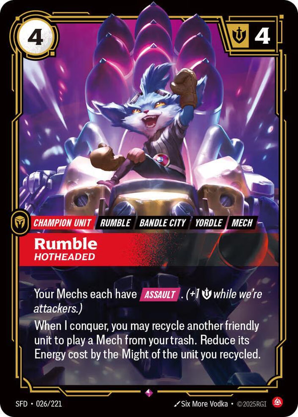 Rumble - Hotheaded - Riftbound: League of Legends TCG