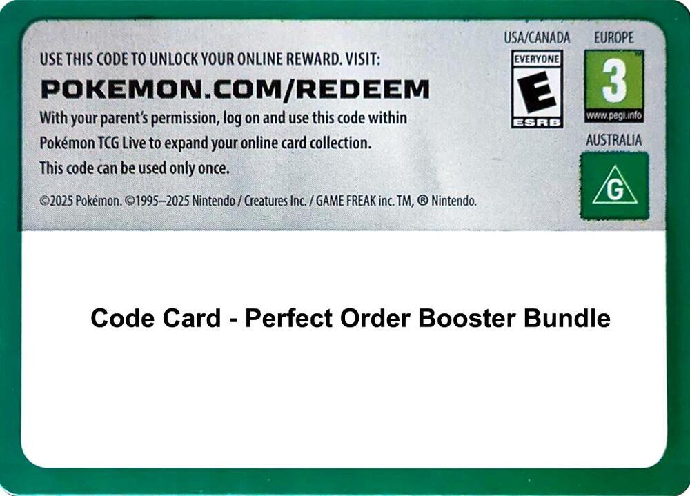 Code Card - Perfect Order Booster Bundle