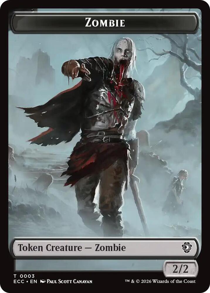 Zombie // Elf Warrior Double-Sided Token