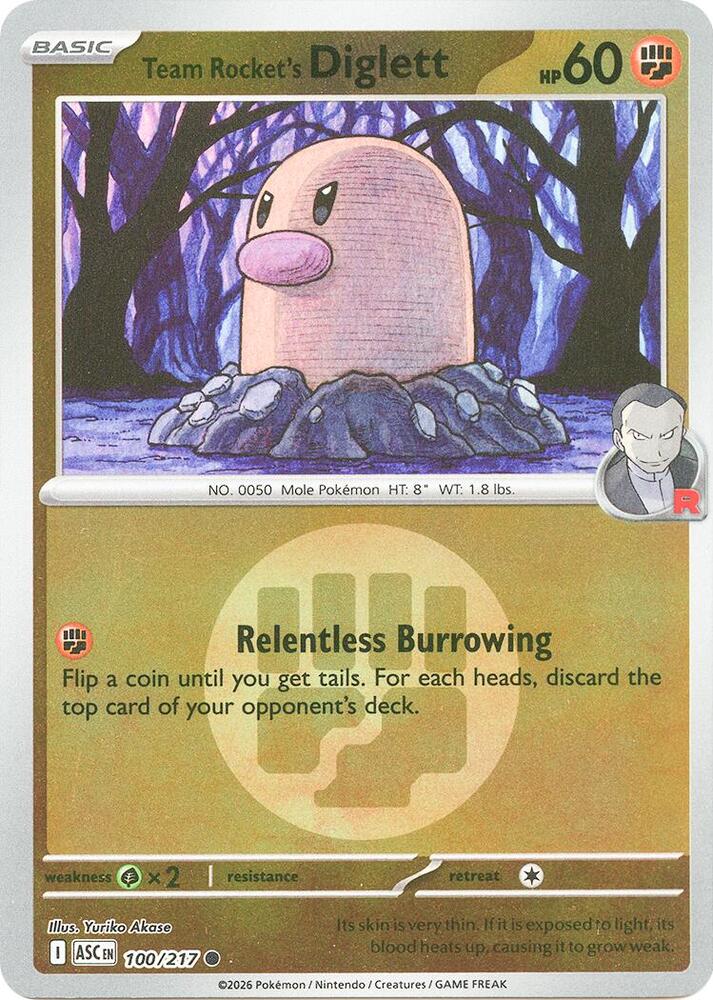 Team Rocket's Diglett (Energy Symbol Pattern)