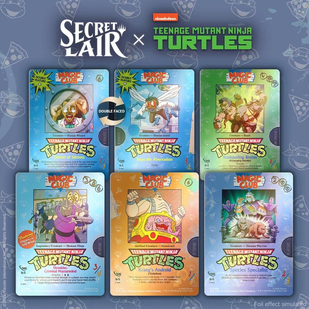 Secret Lair Drop: Secret Lair x Teenage Mutant Ninja Turtles: VHS Villains - Traditional Foil Edition