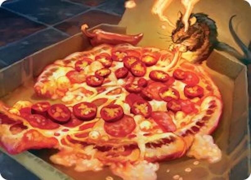 Spicy Oatmeal Pizza Art Card
