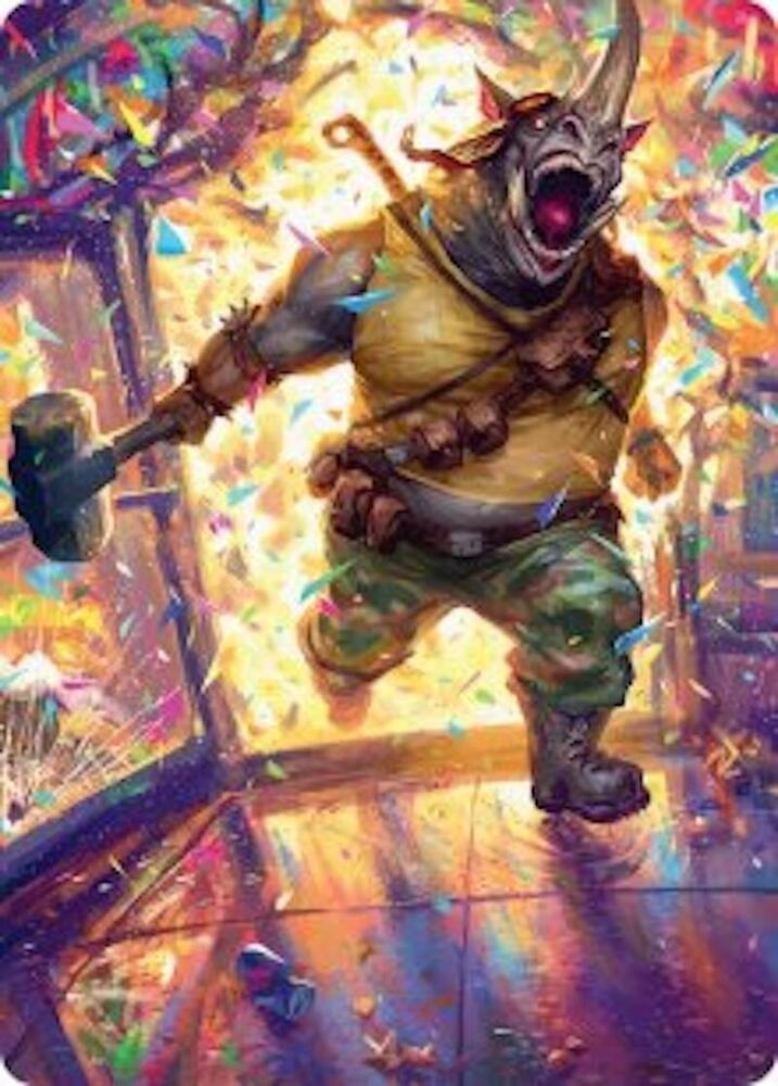 Rocksteady, Rowdy Rhino Art Card