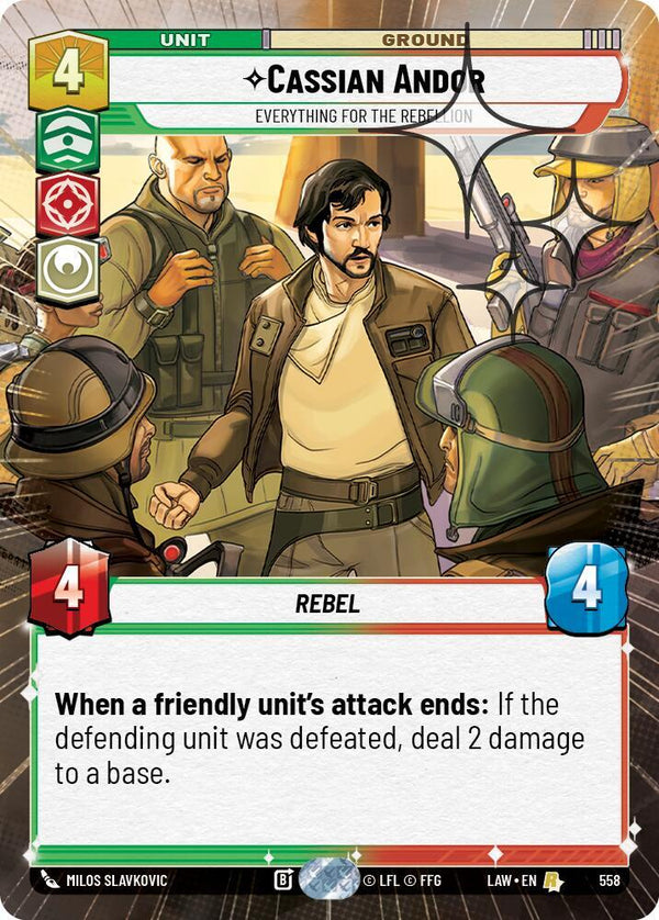 Cassian Andor - Everything for the Rebellion (Hyperspace Foil) - Star Wars Unlimited