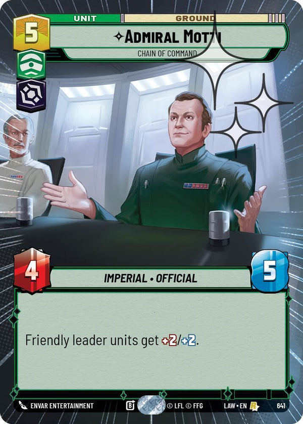 Admiral Motti - Chain of Command (Hyperspace Foil) (LAW 641) - Star Wars Unlimited