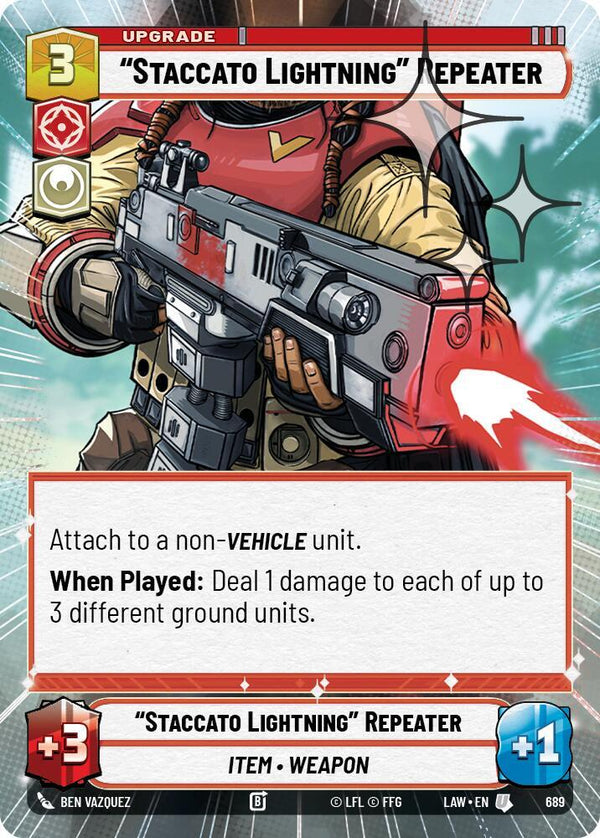"Staccato Lightning" Repeater (Hyperspace Foil) - Star Wars Unlimited