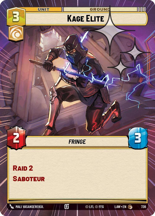 Kage Elite (Hyperspace Foil) (LAW 736) - Star Wars Unlimited
