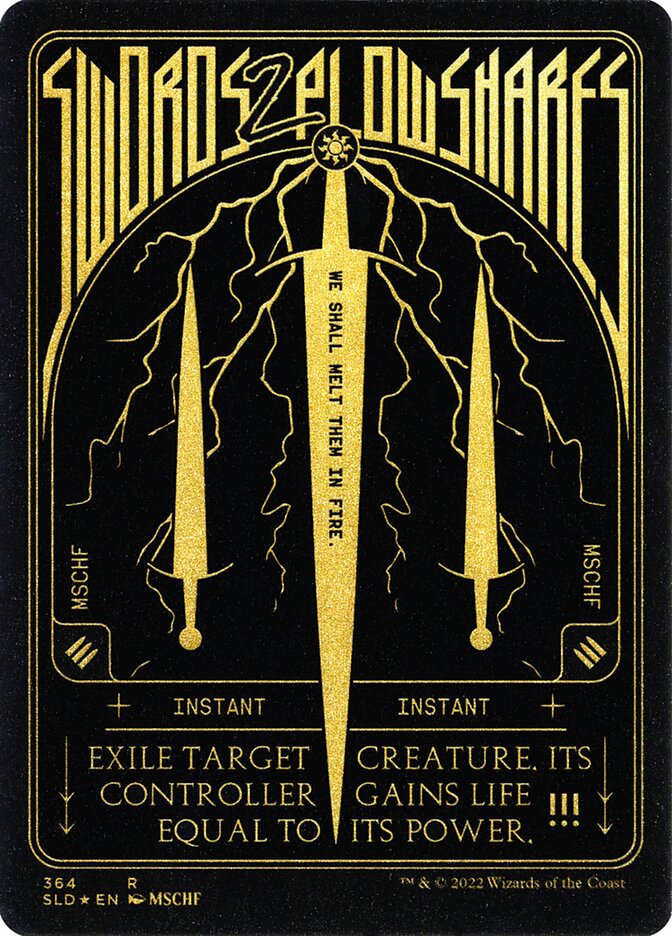 Swords to Plowshares (Foil Etched) (Gold)