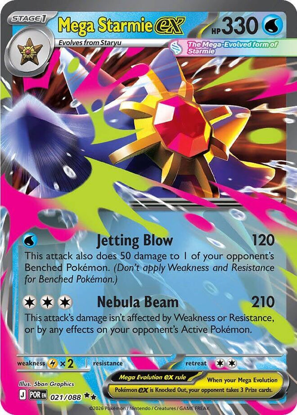 Mega Starmie ex - 021/088 (POR 021/088) - Pokémon
