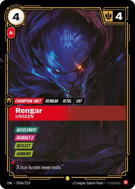 Rengar - Unseen (Alternate Art) - Riftbound: League of Legends TCG