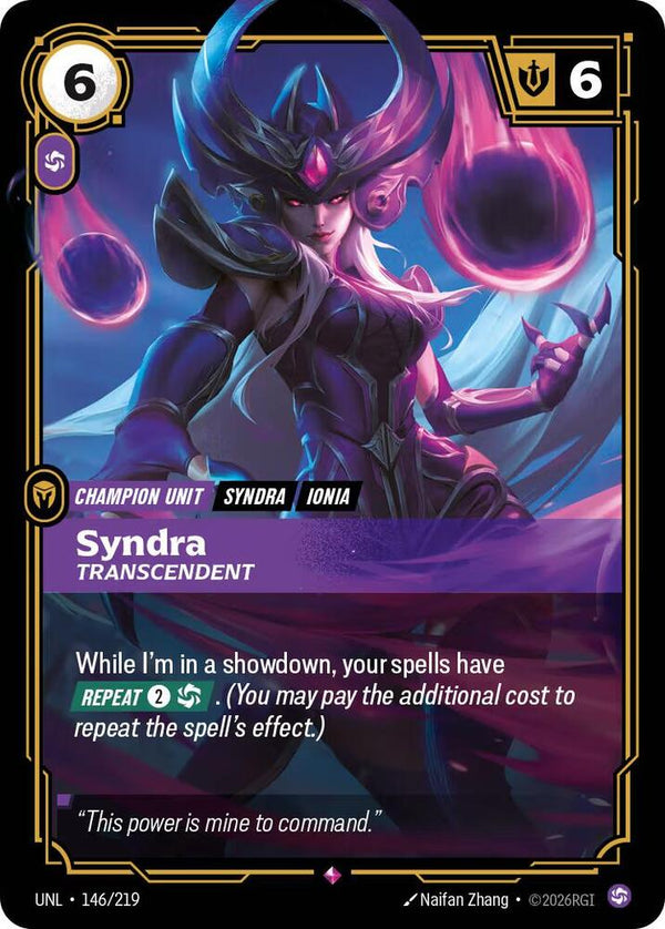 Syndra - Transcendent - Riftbound: League of Legends TCG