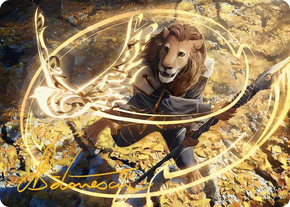 Eager Glyphmage Art Card (Gold-Stamped Signature)