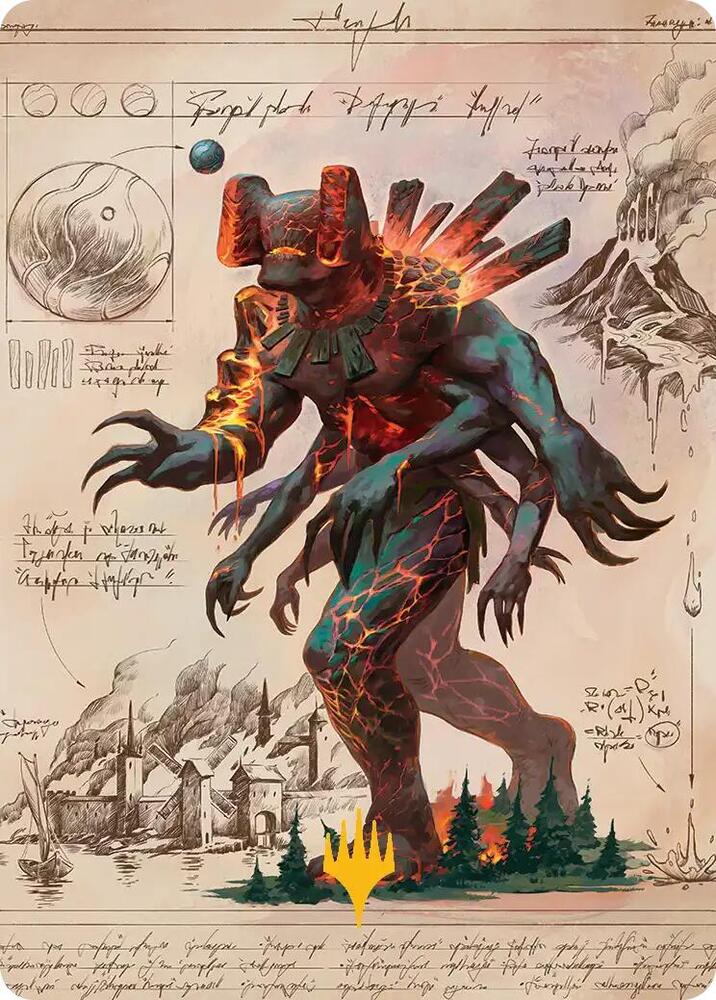 Magmablood Archaic Art Card (Gold-Stamped Planeswalker Symbol)