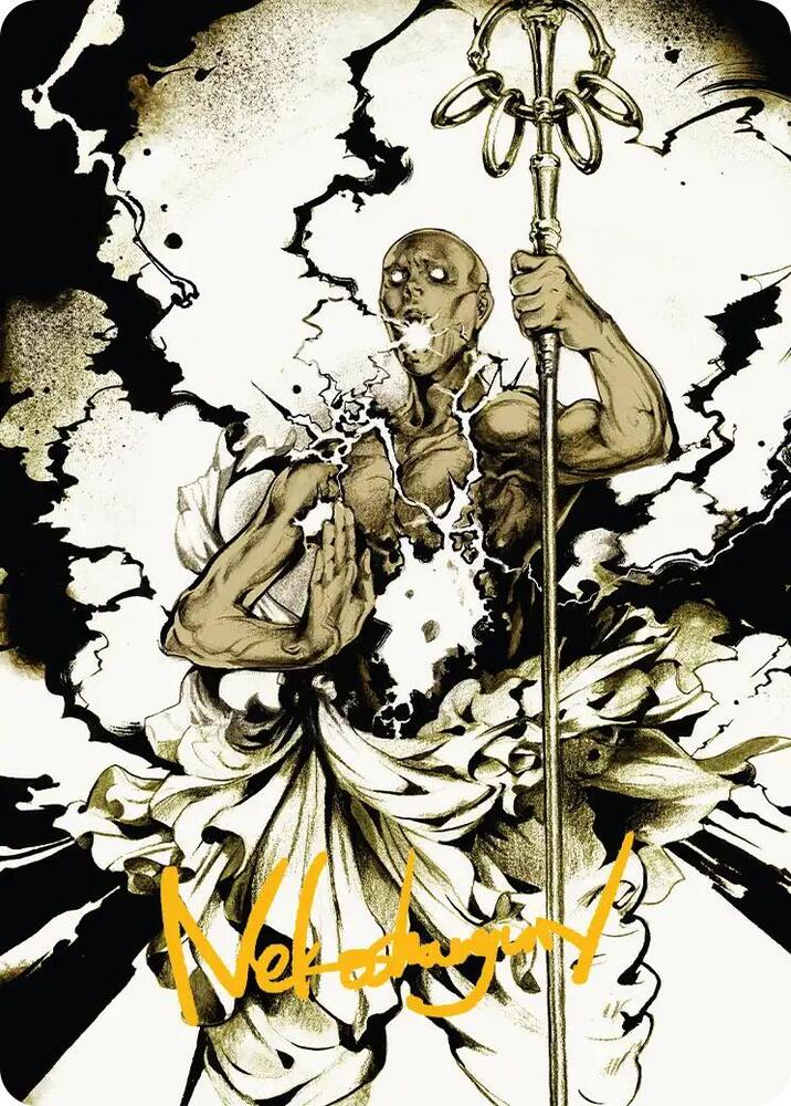 Burst Lightning Art Card (Gold-Stamped Signature)