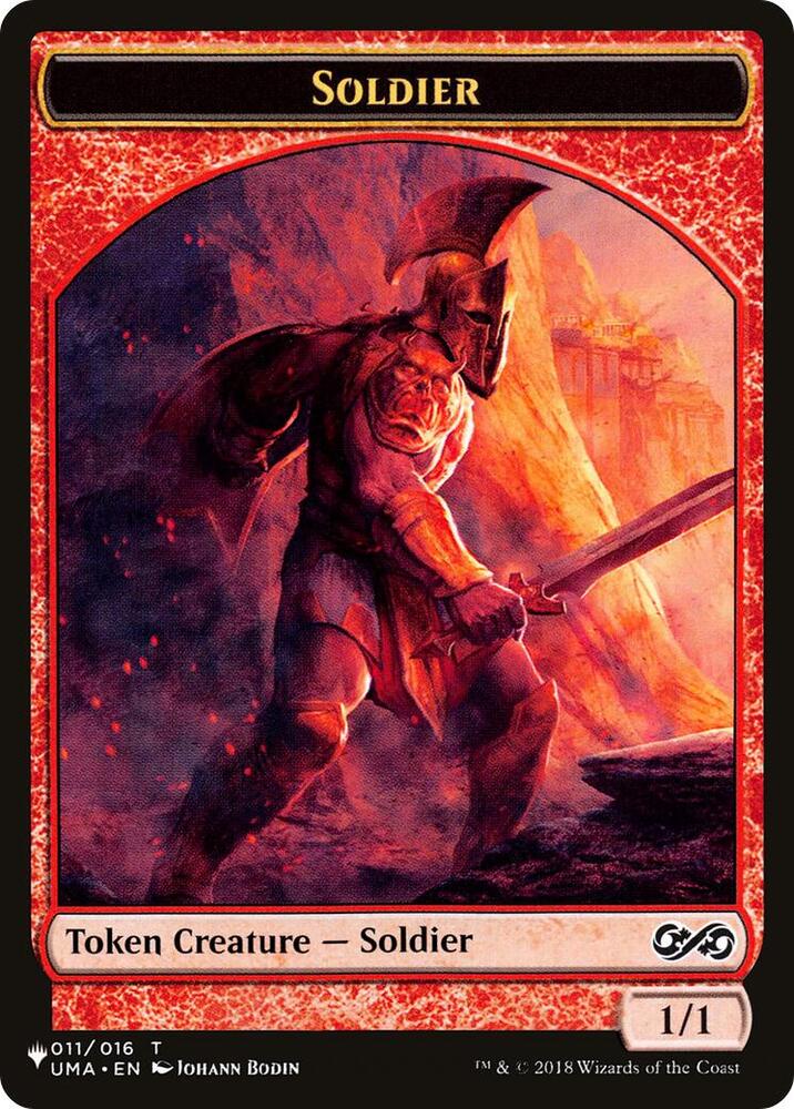 Soldier (UMA) // Dwarf (ELD) Double-sided Token