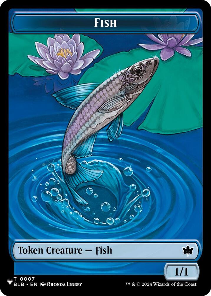 Fish (BLB) // Treasure (MH3) Double-sided Token