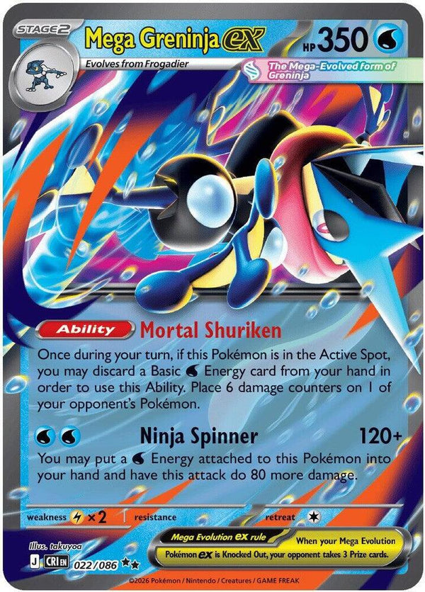 Mega Greninja ex - 022/086 (CRI 022/086) - Pokémon