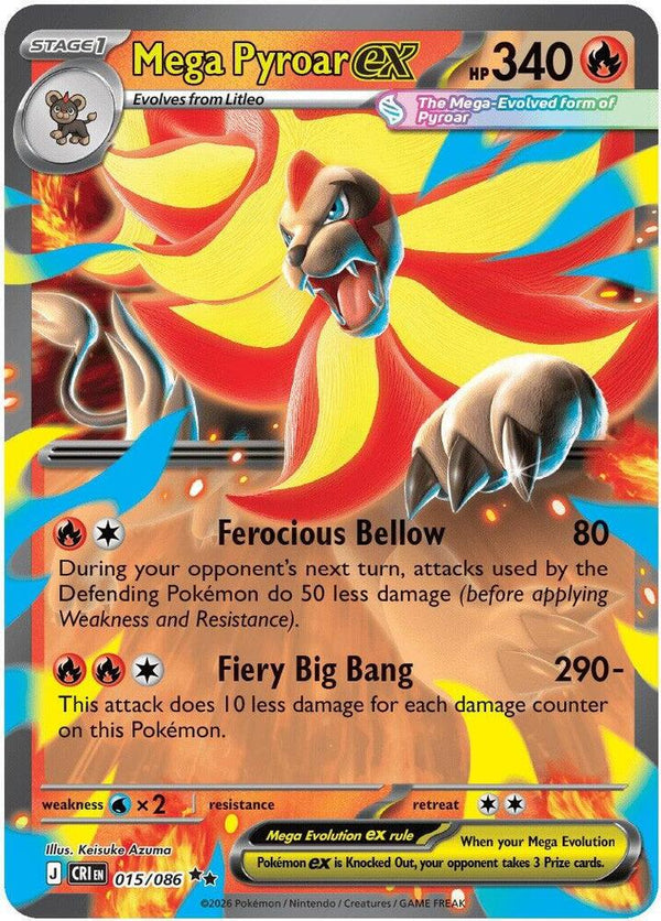 Mega Pyroar ex - 015/086 (CRI 015/086) - Pokémon