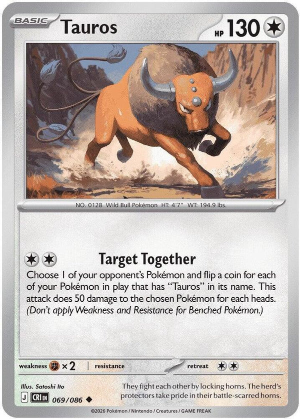 Tauros - 069/086 (CRI 069/086) - Pokémon
