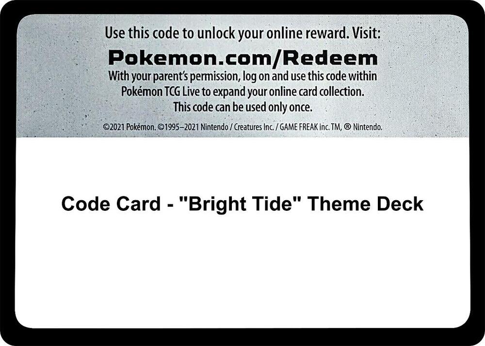Code Card - "Bright Tide" Theme Deck