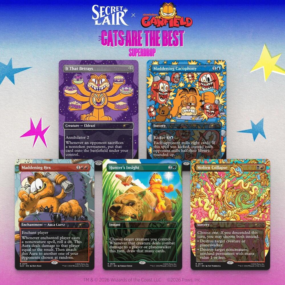 Secret Lair Drop: Secret Lair x Garfield: Our Only Thought Is To Entertain You - Non-Foil Edition