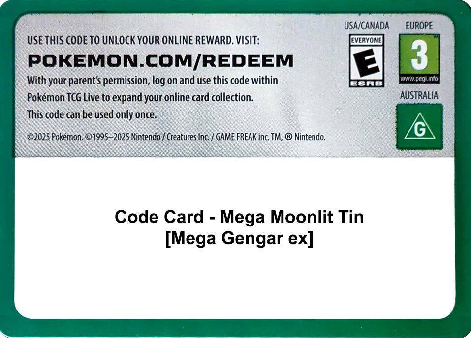 Code Card - Mega Moonlit Tin [Mega Gengar ex]
