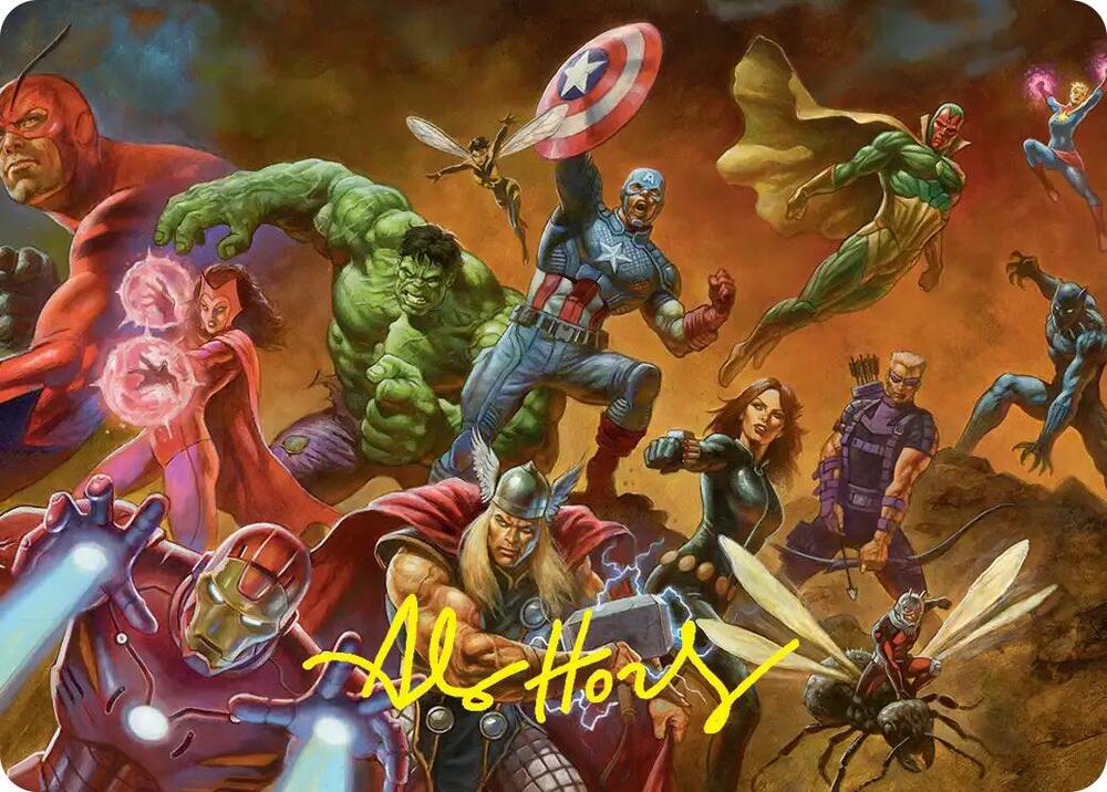 Avengers Assemble! Art Card (Gold-Stamped Signature)
