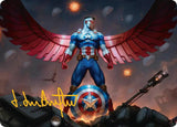 Captain America, Wings of Freedom Art Card (2/45) (Gold-Stamped Signature) - Magic: The Gathering