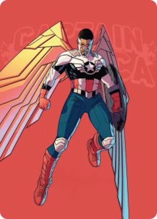 Captain America, Wings of Freedom Art Card (22/45) - Magic: The Gathering