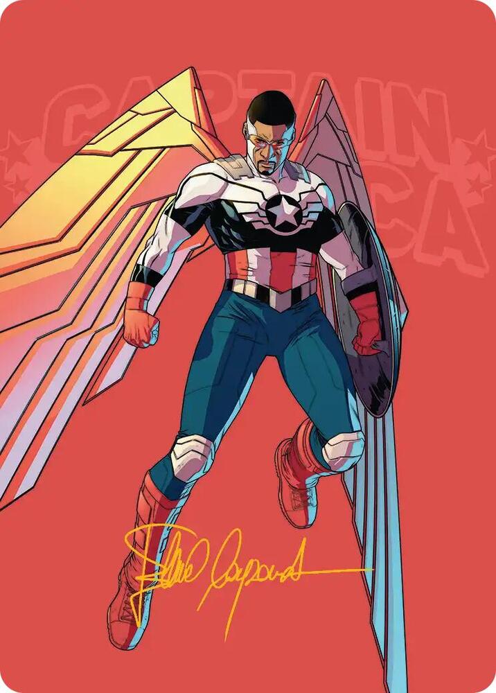 Captain America, Wings of Freedom Art Card (22/45) (Gold-Stamped Signature)