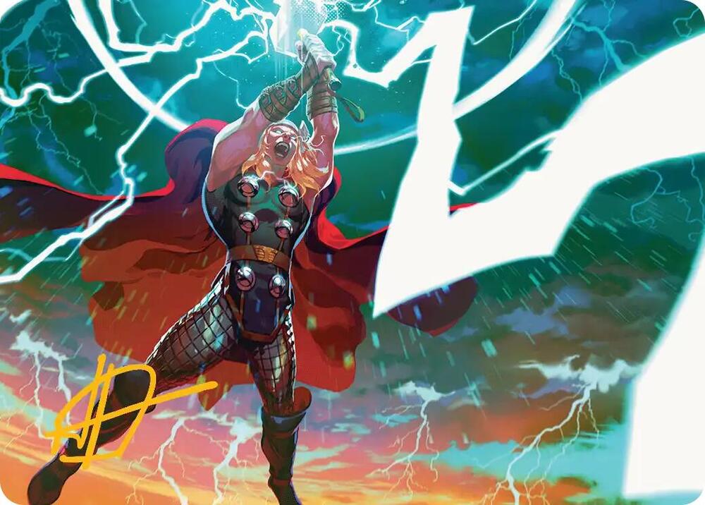 Lightning Strike Art Card (Gold-Stamped Signature)