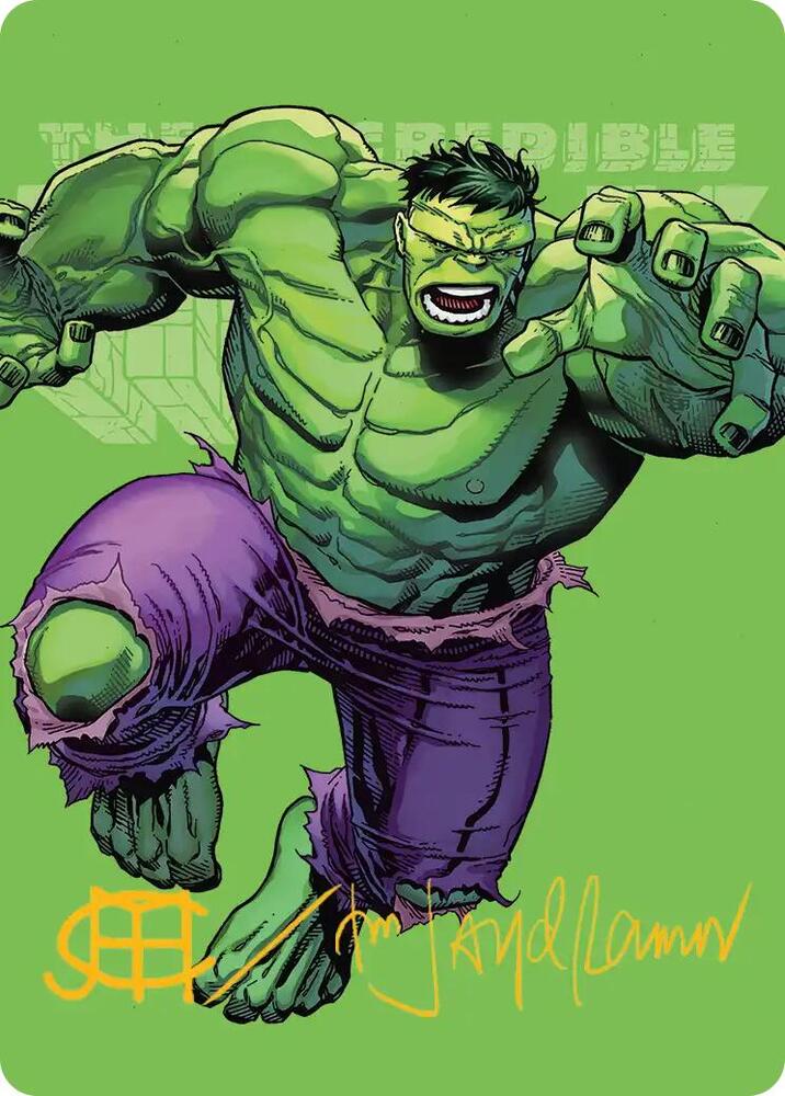 The Incredible Hulk Art Card (Gold-Stamped Signature)