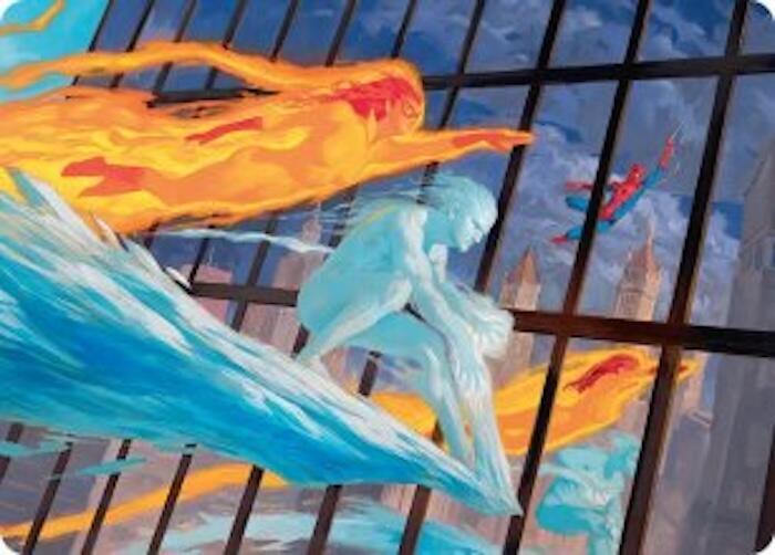 Iceman and Firestar Art Card