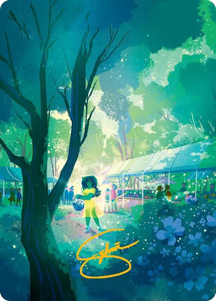 Forest Art Card (Gold-Stamped Signature)