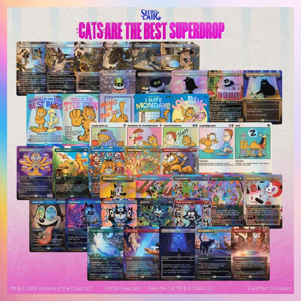 Secret Lair Cats Are the Best Superdrop: Laser Focus Foil Bundle