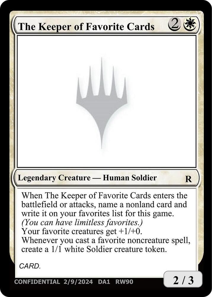 The Keeper of Favorite Cards (2/9/2024)