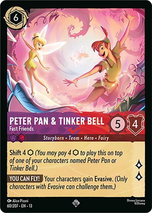 Peter Pan & Tinker Bell - Fast Friends - Disney Lorcana