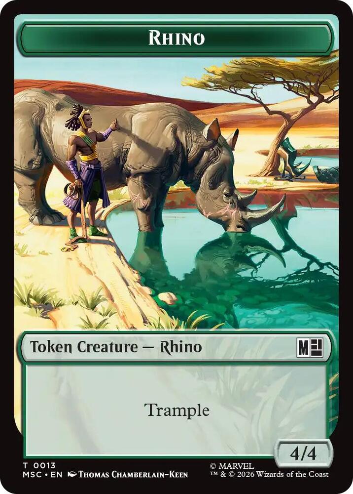 Rhino (0013) // Elephant (0012) Double-Sided Token
