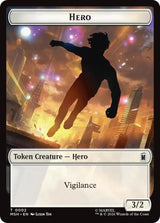 Hero // Robot Villain Double-Sided Token - Magic: The Gathering